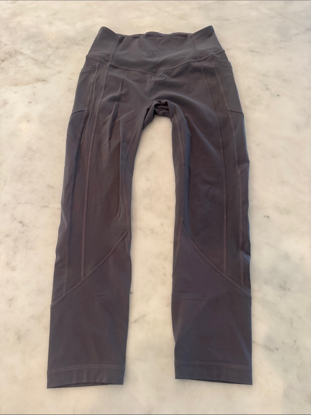 Lululemon High-Waist Athletic Leggings in Dark Gray